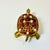 1960s Vintage Art Deco Coastal Hollywood Regency Bejeweled Brass Turtle Box For Sale - Image 14 of 18