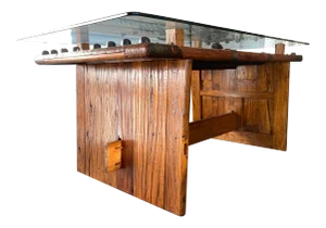 Bespoke Executive Desk From Old Chinese Temple Gates