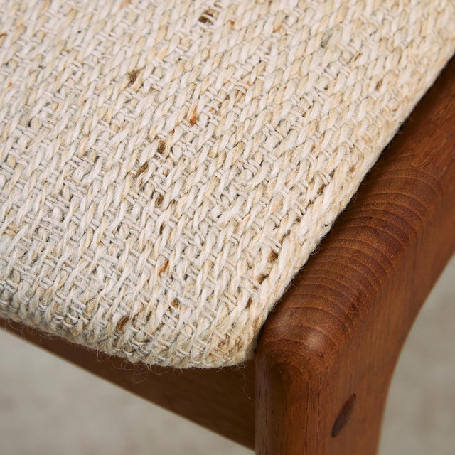 Beige Teak Uldum Chair attributed to Johannes Andersen for Møbelfabrik, 1960s For Sale - Image 8 of 16