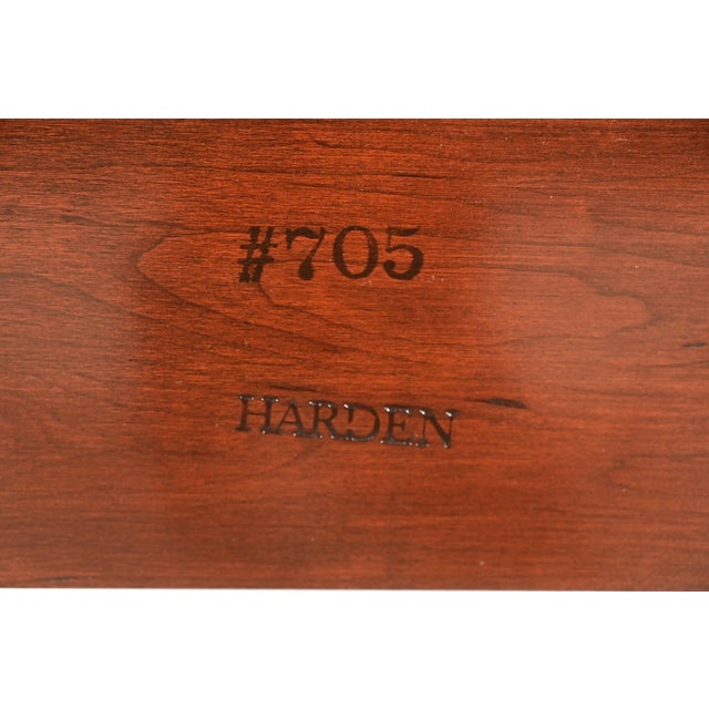 Harden Georgian Carved Solid Cherry Wood Queen Size Poster Bed For Sale - Image 10 of 11
