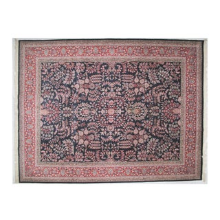 Navy Sarouk Carpet - 9' X 12' For Sale