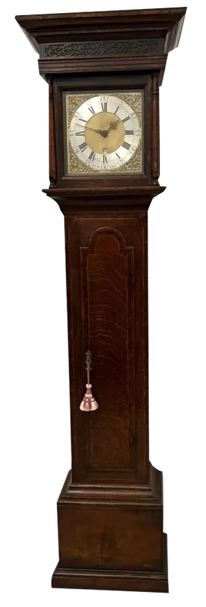 George III Oak and Burr Oak Brass Face Longcase Clock, 1750s