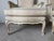 Cream Pair of Vintage Hollywood Regency French Louis XV-Style Painted & Gilt Bergère Lounge Armchairs For Sale - Image 8 of 12