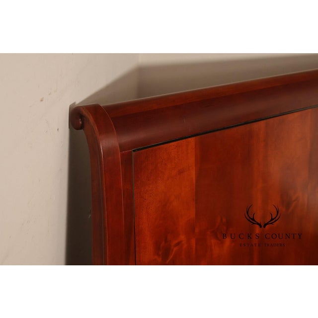 Century Furniture Biedermeier Style Yew Wood Queen Sleigh Bed For Sale - Image 18 of 18