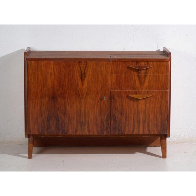 Mid-Century Asymmetric Walnut Sideboard by Amaru For Sale - Image 8 of 15
