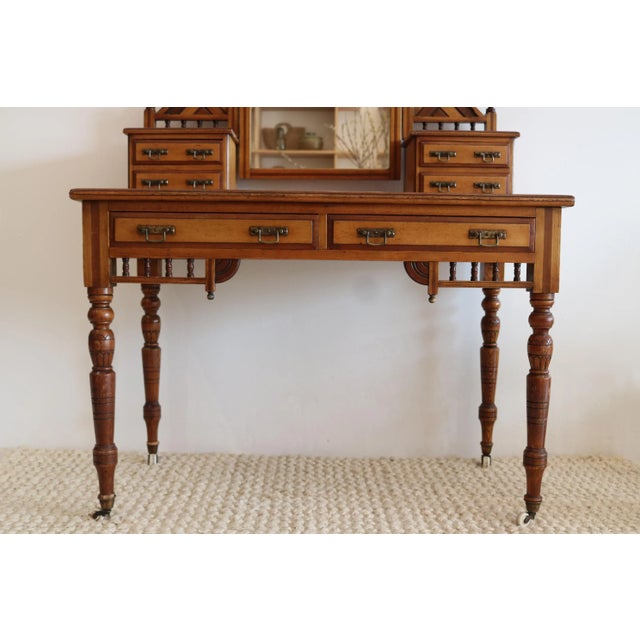 Victorian 19th Century Victorian Antique Desk For Sale - Image 3 of 5
