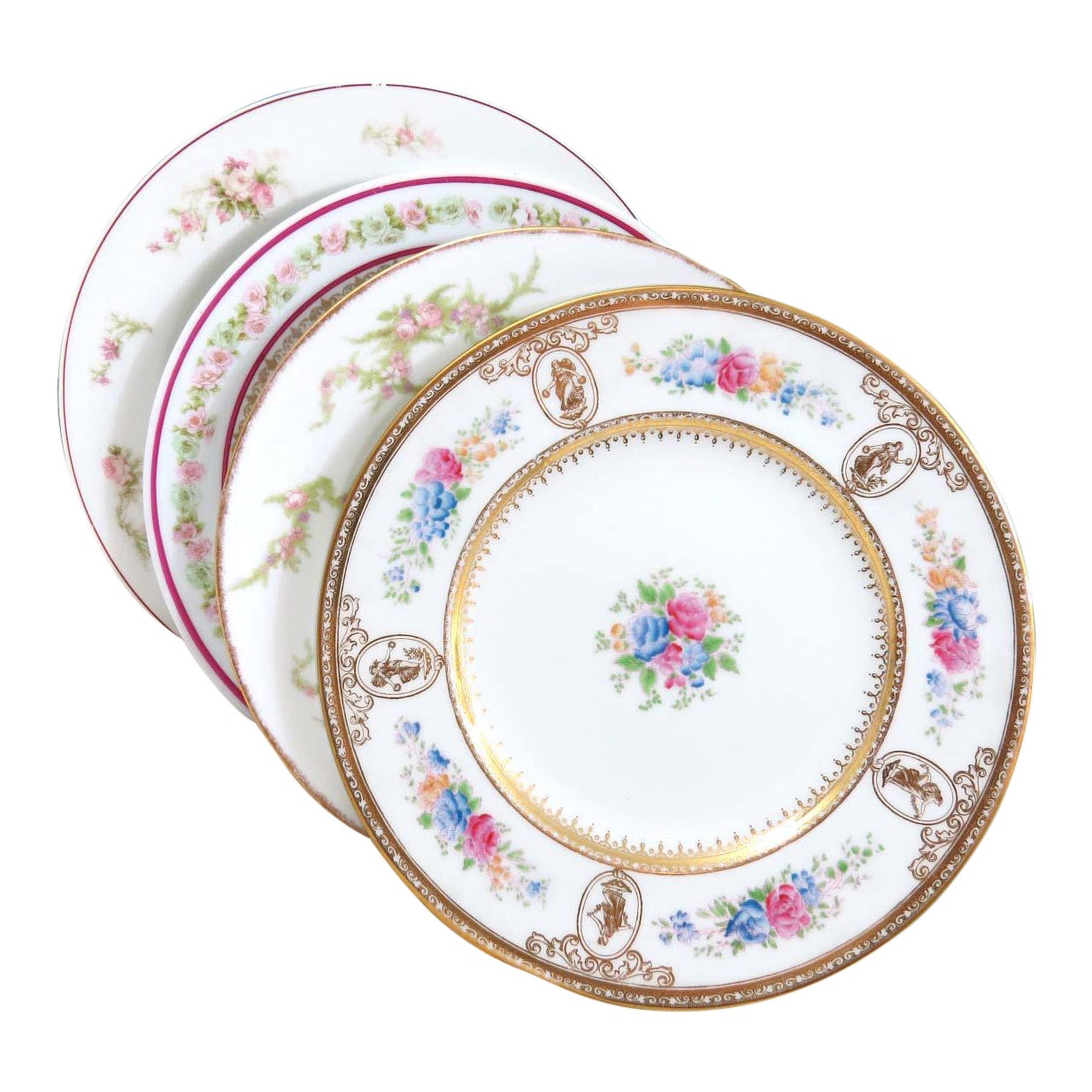 Vintage Mismatched Fine China Luncheon Plates Set of 4 Chairish