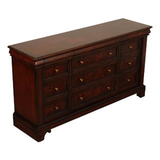 Bernhardt Louis Philippe Style Burlwood Long Dresser For Sale