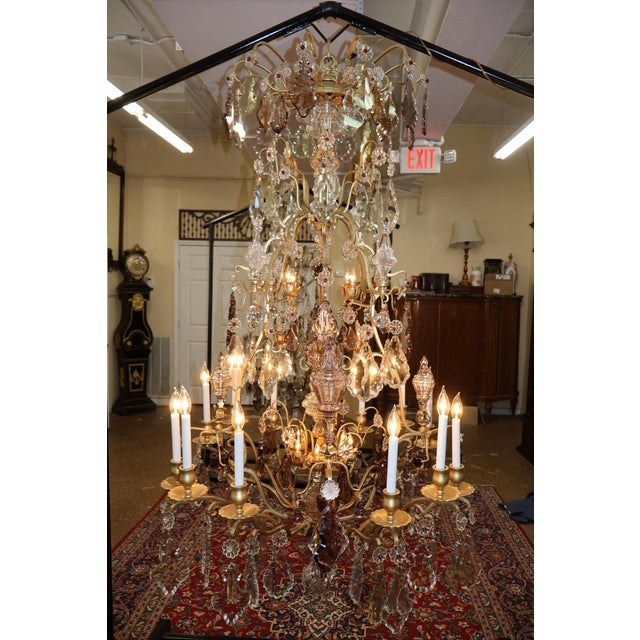 19th Century Palatial French Louis XV Style Chandelier Attributed to Baccarat For Sale - Image 9 of 17