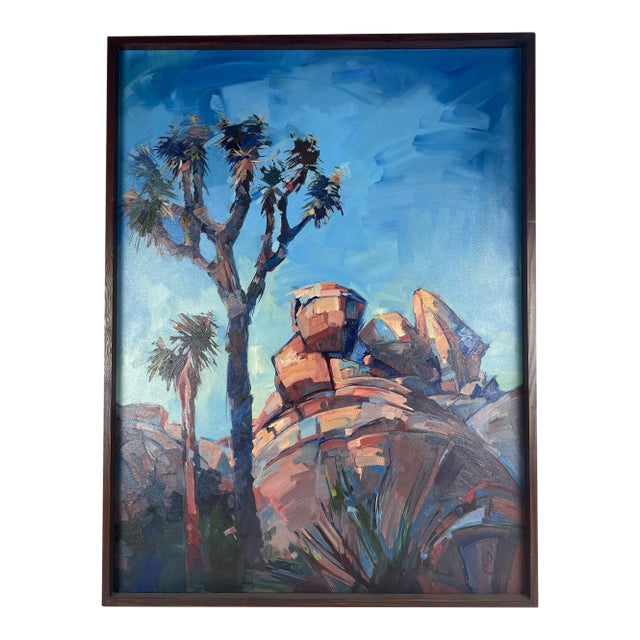 Joshua Tree Rock, Oil on Canvas by Erin Hanson For Sale