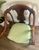 Queen Anne Vintage Queen Anne Mahogany Armchair With Sage Green Upholstery For Sale - Image 3 of 7