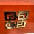 Orange Vintage Orange Box Decorative Geometric Gold Accent For Sale - Image 8 of 12