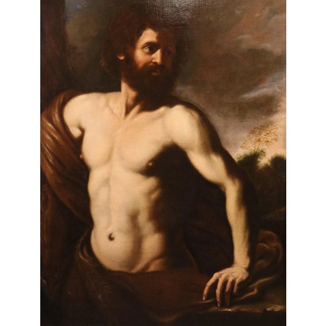 17th Century Ercole Guercino / Workshop of Giovanni Francesco Barbieri, Emilian School Mythological Scene, 1650, Oil on Canvas For Sale - Image 5 of 11