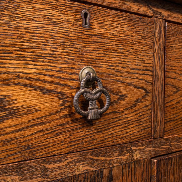 Antique Dining Cabinet, English Oak, Sideboard, Drinks Cupboard, Edwardian, 1910 For Sale - Image 10 of 12