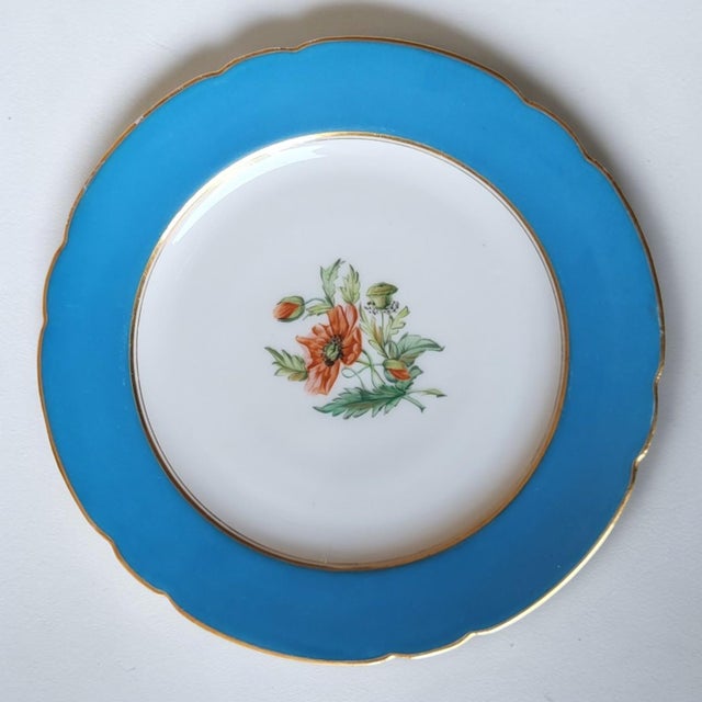 Paris Porcelain Dessert Plates, 19th Century, Set of 6 For Sale - Image 6 of 18