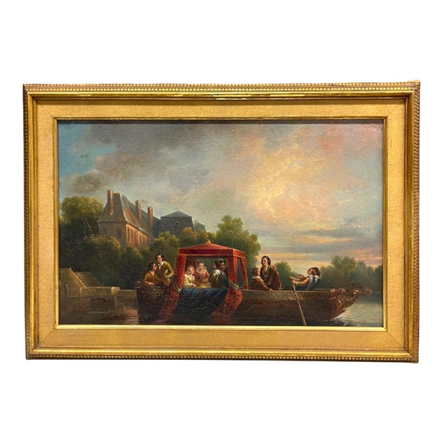 19th Century Oil on Canvas Painting For Sale