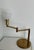 Glass 1950s Walter Von Nessen Brushed Brass Swing Arm Bedside/Table Lamp For Sale - Image 7 of 12