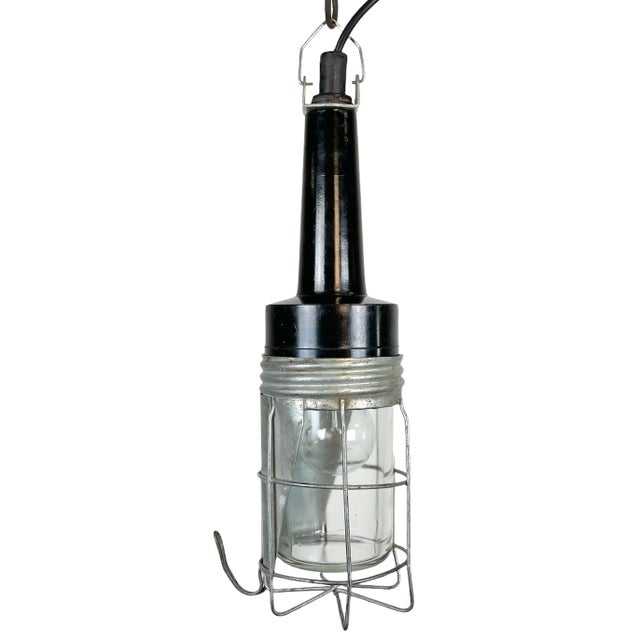 Vintage Industrial Hanging Work Light in Bakelite, 1960s For Sale - Image 14 of 14