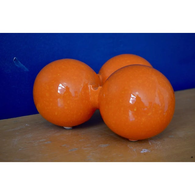 Orange Orange Ceramic by Roberto Rigon for Bertoncello, 1970s For Sale - Image 8 of 13