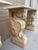 Late 20th Century Pair of Neoclassical Travertine Top Consoles With Winged Figural Bases For Sale - Image 11 of 15
