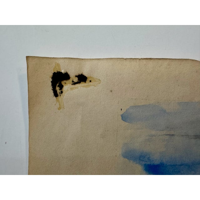 Henry Emil Salloch Original Watercolor on Paper Rural Landscape Study, 1930. For Sale - Image 4 of 7