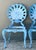 Modern Vintage Blue Metal Shell Back Grotto Chairs - A Pair For Sale - Image 3 of 12