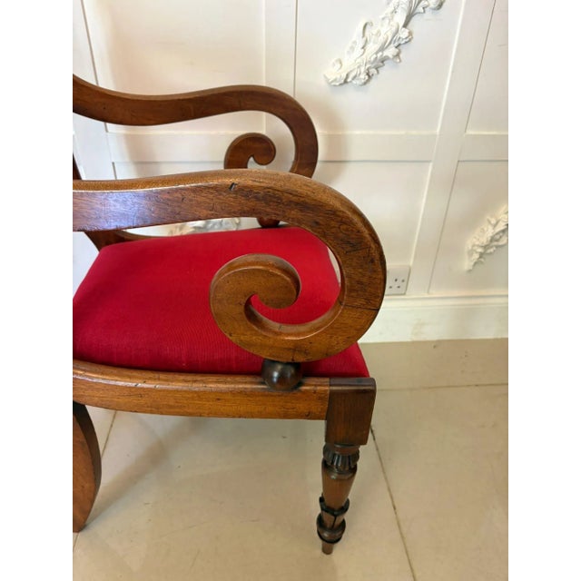 Antique Willian IV Mahogany Desk Chair, 1840 For Sale - Image 4 of 7