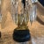 Metal Mid 19th Century French Empire Metal Marble and Gilt Ormolu Eagle Crystal Luster Candle Holders - a Pair For Sale - Image 7 of 12