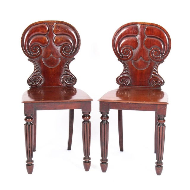 Set of Regency Mahogany Hall Chairs from Gilllows, 19th Century For Sale - Image 11 of 12