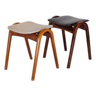 Stools by Isamu Kenmochi for Akita Mokko, 1960s, Set of 2 For Sale