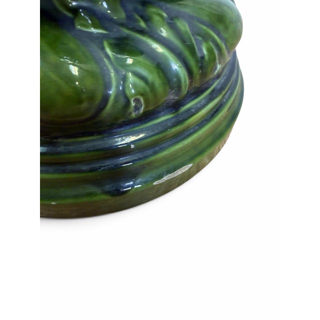 Antique Brush-McCoy Blended Glaze Iris Majolica Pedestal For Sale In West Palm - Image 6 of 7
