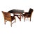 Elevate Your Game Nights With This Timeless Game Table and Matching Leather Chairs For Sale