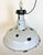 Paint Large Industrial Grey Enamel Factory Lamp, 1950s For Sale - Image 7 of 17