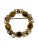 Tigers Eye Style Garland Wreath Gilt Pin Brooch 1.25" D For Sale - Image 4 of 4