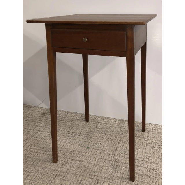 American 1950s Eldred Wheeler Solid Cherry Wood End Table Stand For Sale - Image 3 of 7