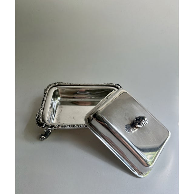 Silver Vintage Seranco Silver Plate Covered Butter Dish For Sale - Image 8 of 18
