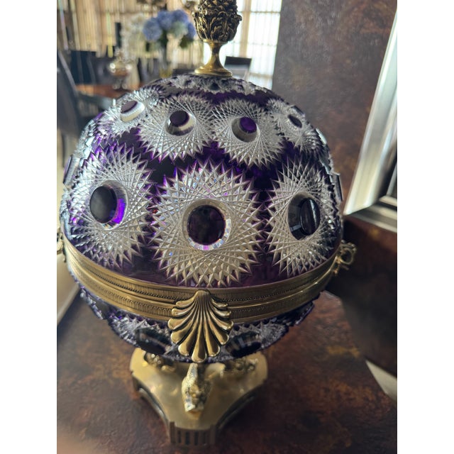 Amethyst 1960s Cut Crystal Vodka Server Signed by the Artist For Sale - Image 8 of 11