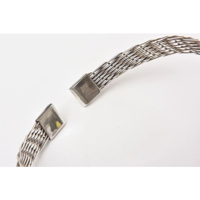Silver Vintage j.p. Coutrel Sterling Silver v Necklace, French For Sale - Image 8 of 11