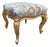 1980s French Louis XVI Gold Beech Pistachio Bench For Sale