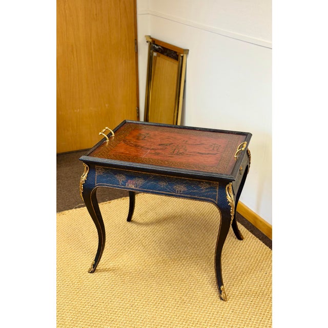 Vintage Maitland Smith Hollywood Regency 3 in 1 Chess Backgammon Games Table For Sale - Image 12 of 14