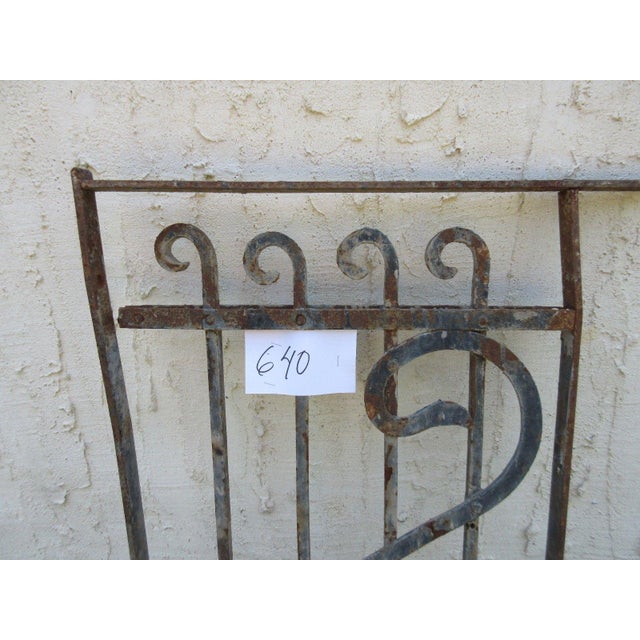 1900 - 1909 Antique Victorian Architectural Salvage Iron Element For Sale - Image 5 of 6