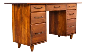 1960s Mid Century Modern Solid Walnut Desk by Ace Hi