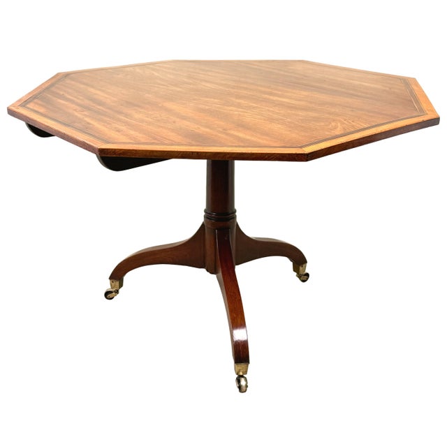 18th Century Georgian Octagonal Mahogany Hall Centre Table For Sale - Image 4 of 13