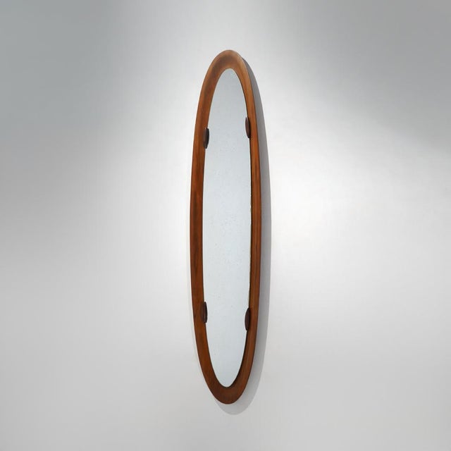 Curved Plywood Wall Mirror, 1960s For Sale - Image 4 of 12