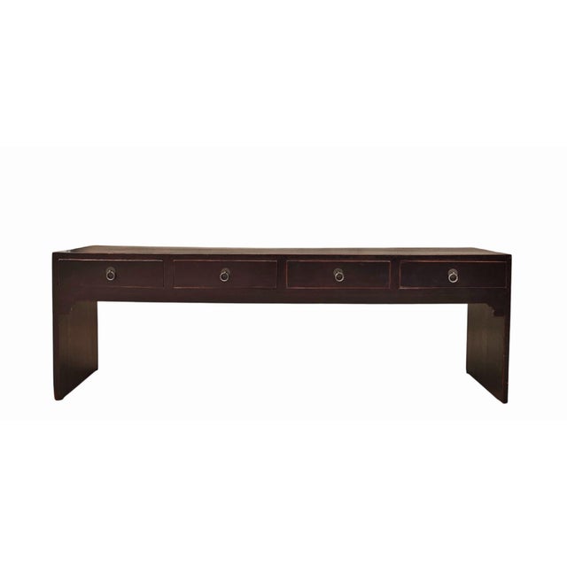1920s 20th Century 4-Drawer Console Table For Sale - Image 5 of 6