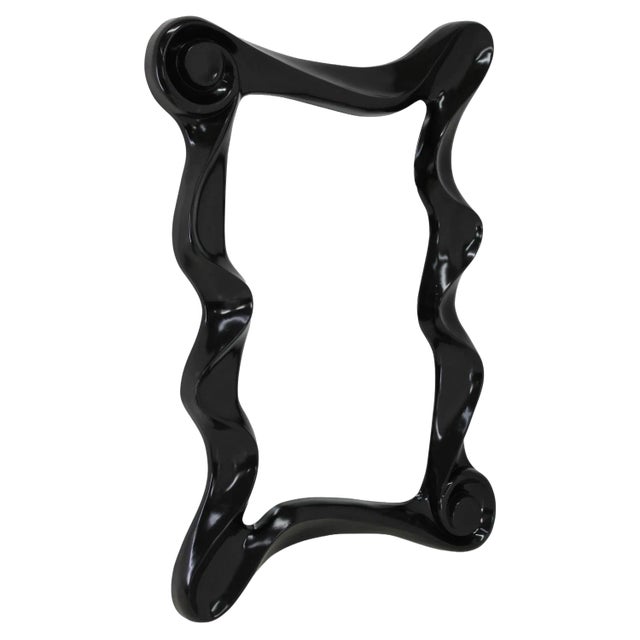 Large Italian Fiber Glass Wall Mirror, 1980s For Sale