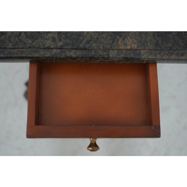 Maitland Smith Attributed Marble Top Continental Occasional Table For Sale In Philadelphia - Image 6 of 17