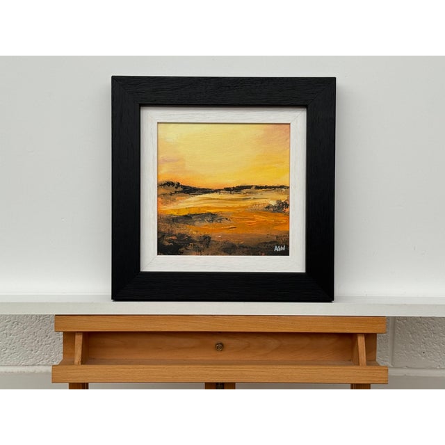 Black Orange & Golden Yellow Abstract Landscape by Contemporary British Artist 2025 For Sale - Image 9 of 15