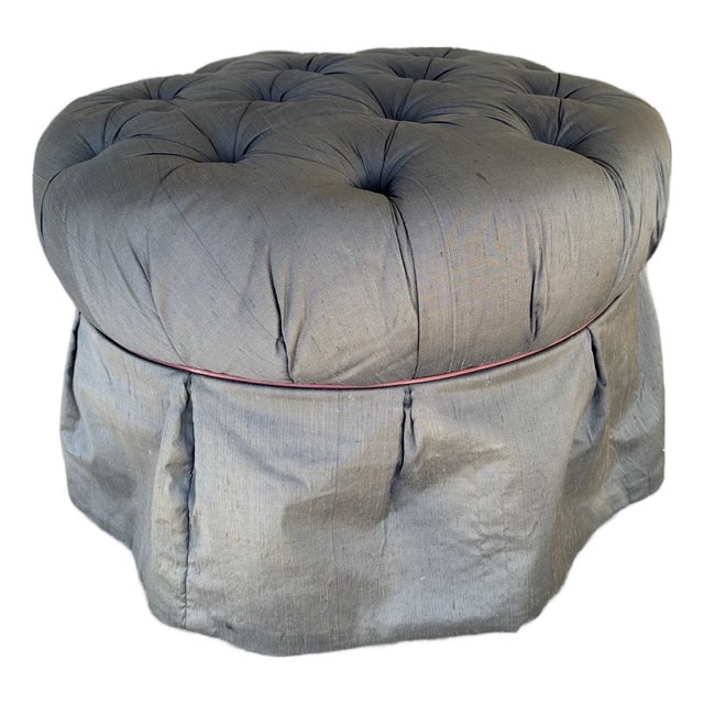 Baker Furniture Tufted Pillow Top Foot Stool For Sale