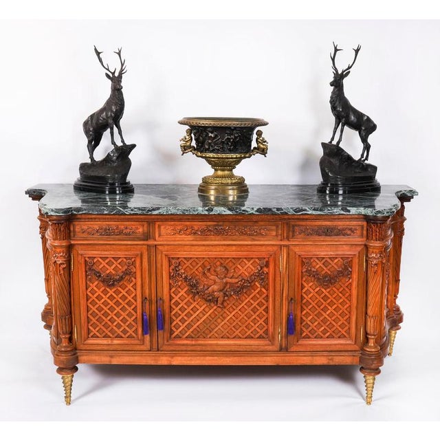 A rare and important louis xvi revival carved beech serpentine shaped commode, by maison grimard, late 19th century in...